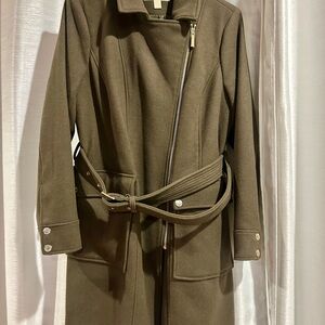 Michael Kors Aysmmetric Belted Coat